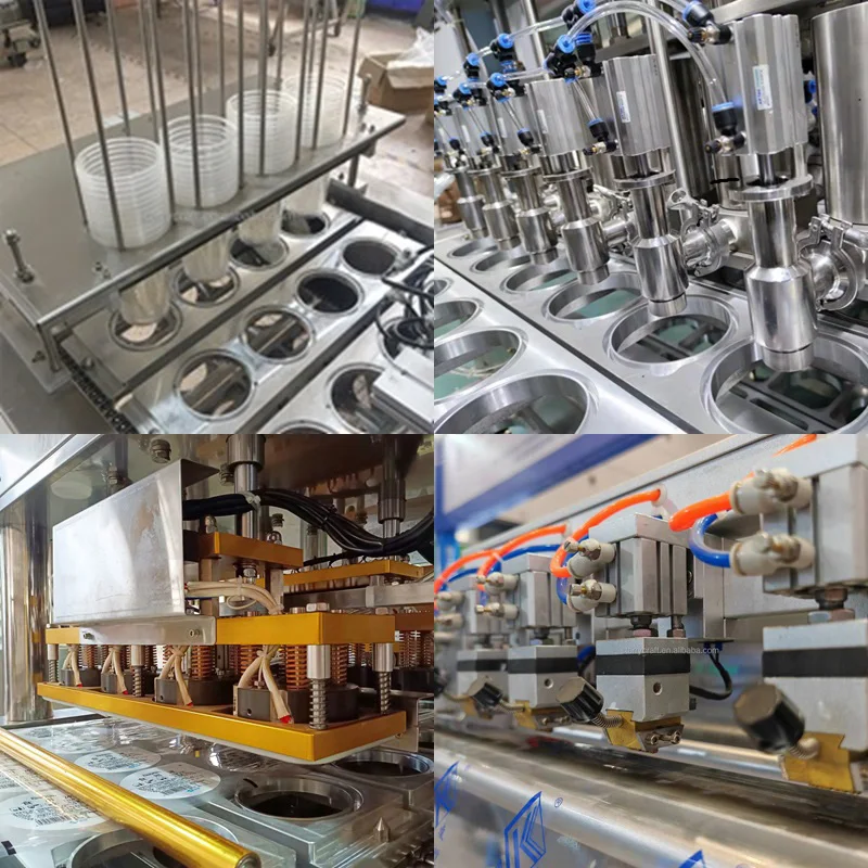 Automatic Water Filling Machine Cup Or Plastic Paper Cup Filling Sealing Machine For Mineral Water Yogurt Fruit