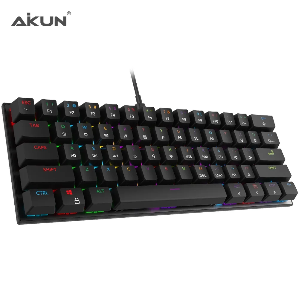 GX9610 Professional Mechanical Gaming Keyboard - RGB Backlight - MX Blue Switches, ABS + Iron Structure  Electronics PC