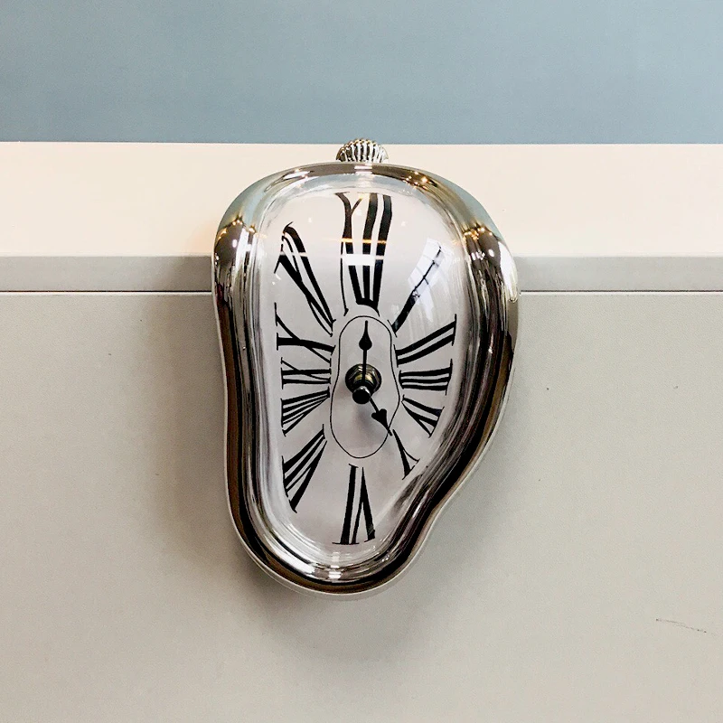 Melting Clock Home Decoration Surrealist Salvador Dali Style Silent Creative Desk Clock