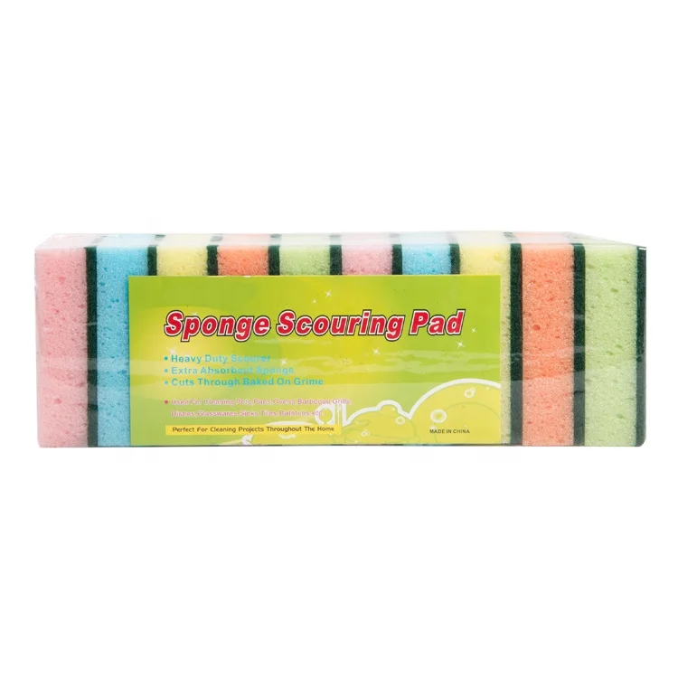 Professional manufacturer support customize packing PU colored kitchen large dish sponges