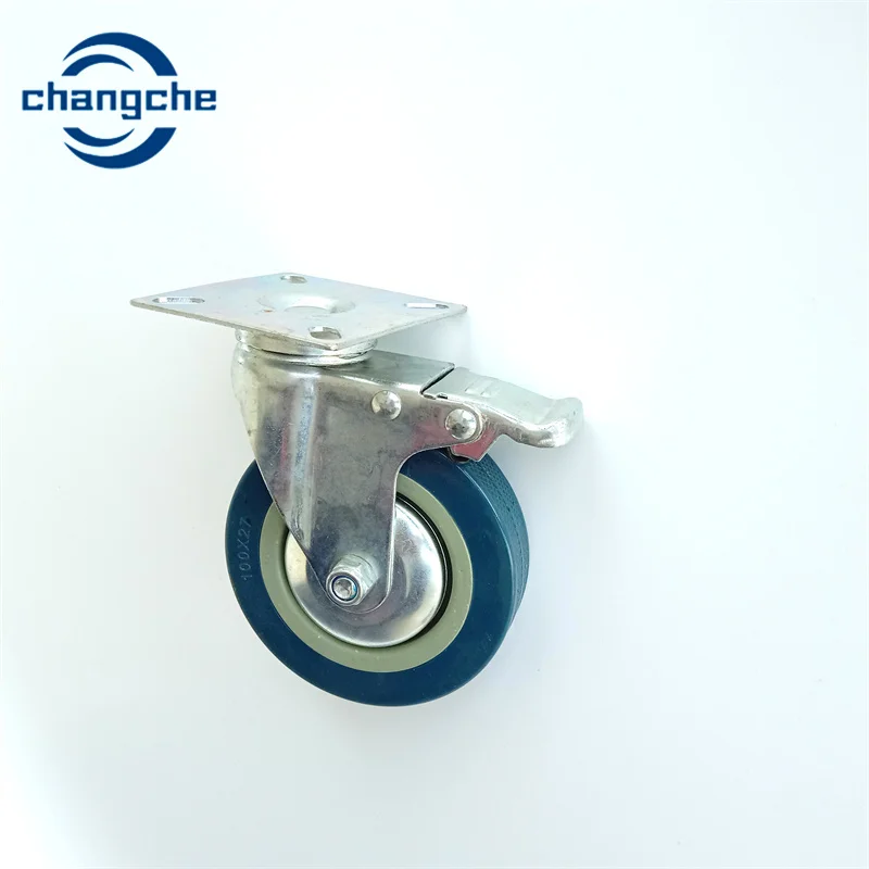 Customized TPR Industry Wheel Fixed Swivel Brake