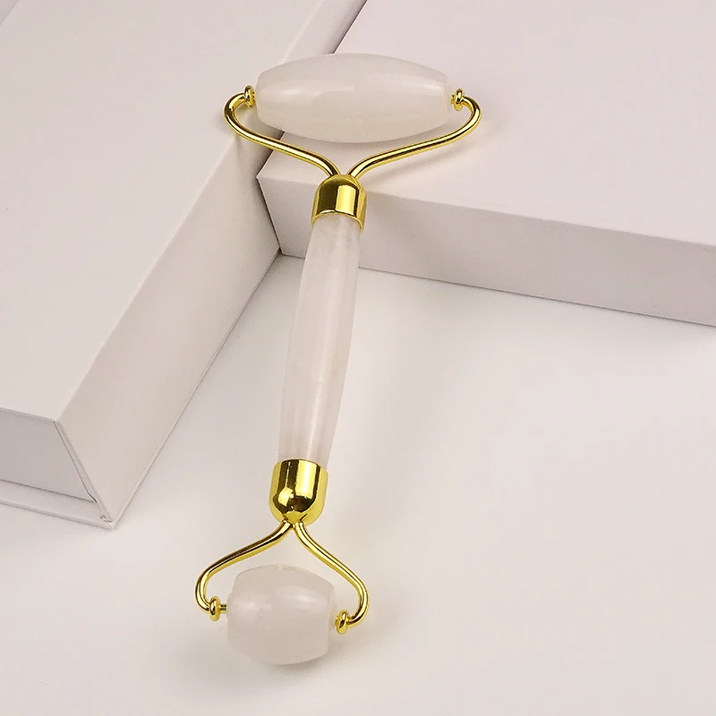 Wholesale Beauty Lift Skin Facial Care Mini Massager Gua Sha White Jade Roller