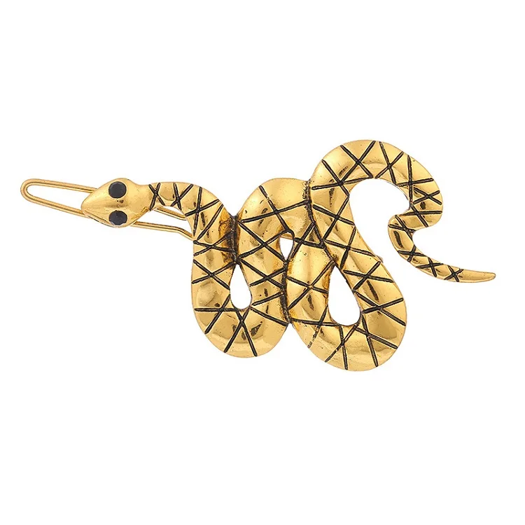 Factory direct sales alloy hairpin a word snake  retro serpentine hair clips