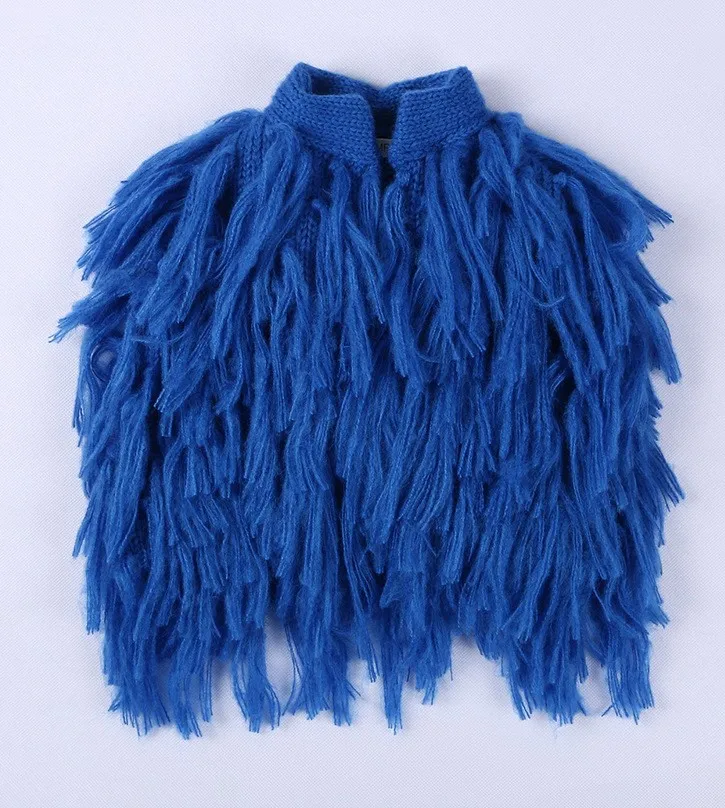 Вязаный крючком детский жилет с бахромой ручной работы жилет для девочек верхняя одежда, Детский кардиган, свитер из искусственного меха, жилет для малышей, Детский кардиган