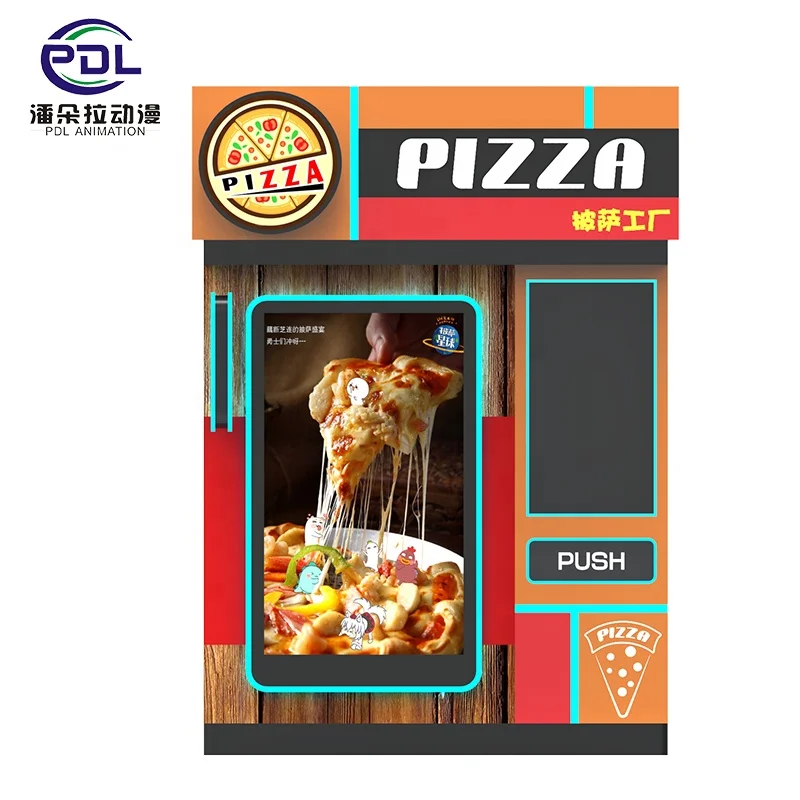 200 Capacity Unmanned Store Pizza Vending Machine Muti-Fuction Portable Electric Oven Heating Making Pizza Vending Machine