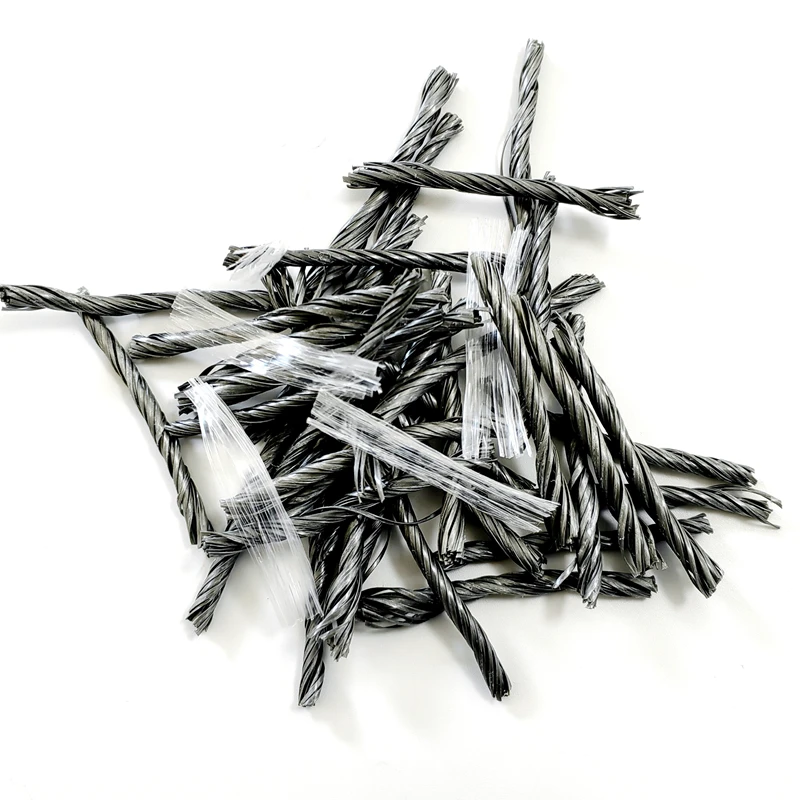 Гибридный полимерный пучок макро волокна с фрибриллированным полипропиленовым микро-волокном 54 мм