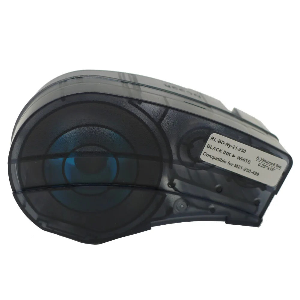 Совместимость 6 35 мм M21-250-595 виниловая наклейка лента черный на белом фоне для BMP21 плюс лаборатории принтер этикеток