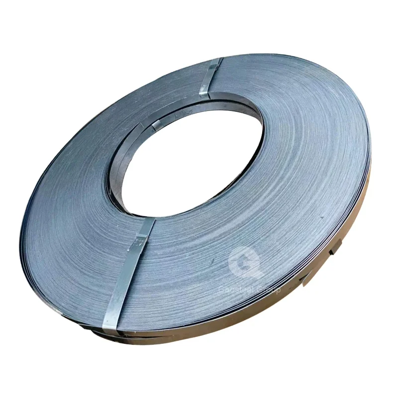 China manufacturer custom different size of steel strapping rolls packing strips band strapping tape strap belt for packing