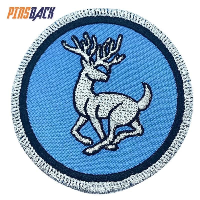 Custom badges style high density embroidered letters 3D embroidery woven patch