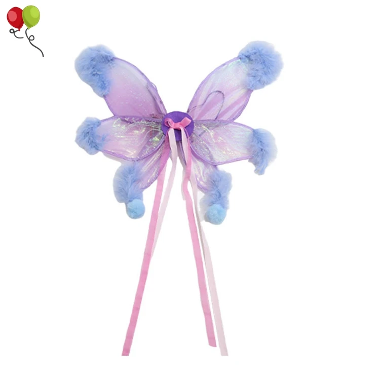 Fairy Elf Princess Angel Wings Women Girls Halloween Birthday Party Cosplay Costumes Ribbon Tassels LED Butterfly Wings KD1951