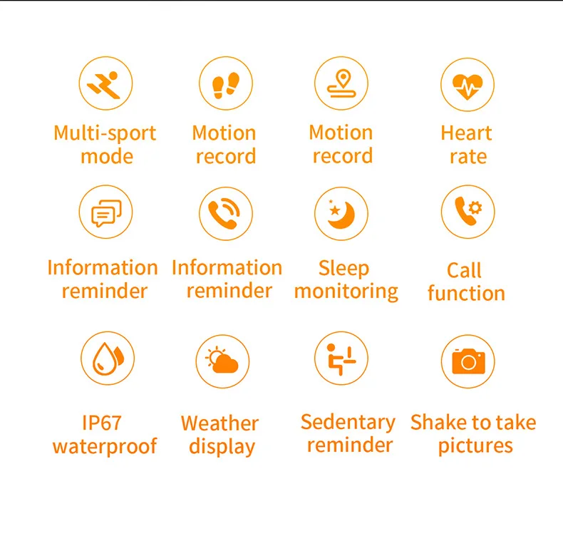 Hot selling new 1.54 inch full touch screen H10 smart watch sports fitness heart rate blood pressure IP67 waterproof watch