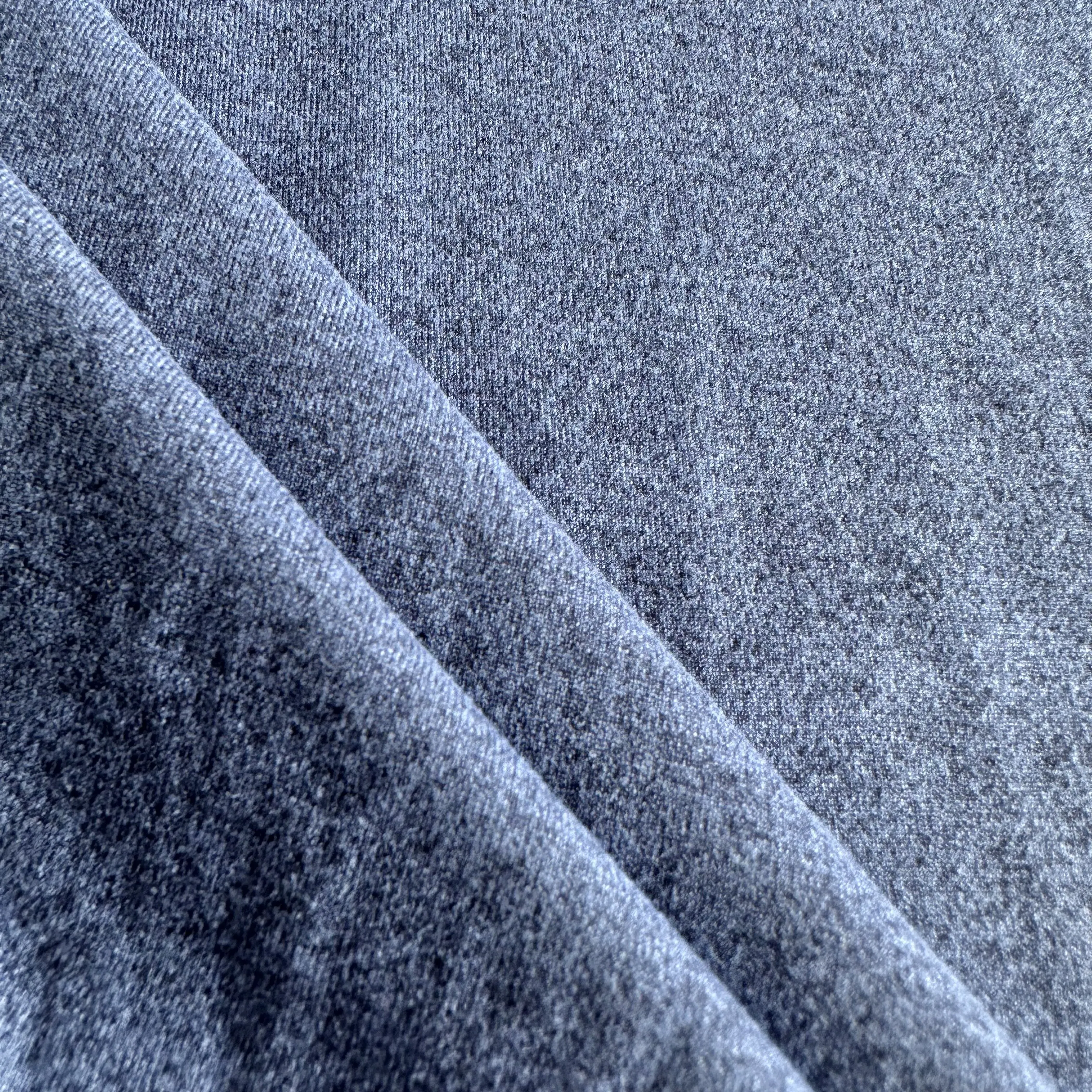Textiles 4 way stretch fabric 90%polyester 10%spandex knit double peached cation milk silk fabric for yoga T-shirt