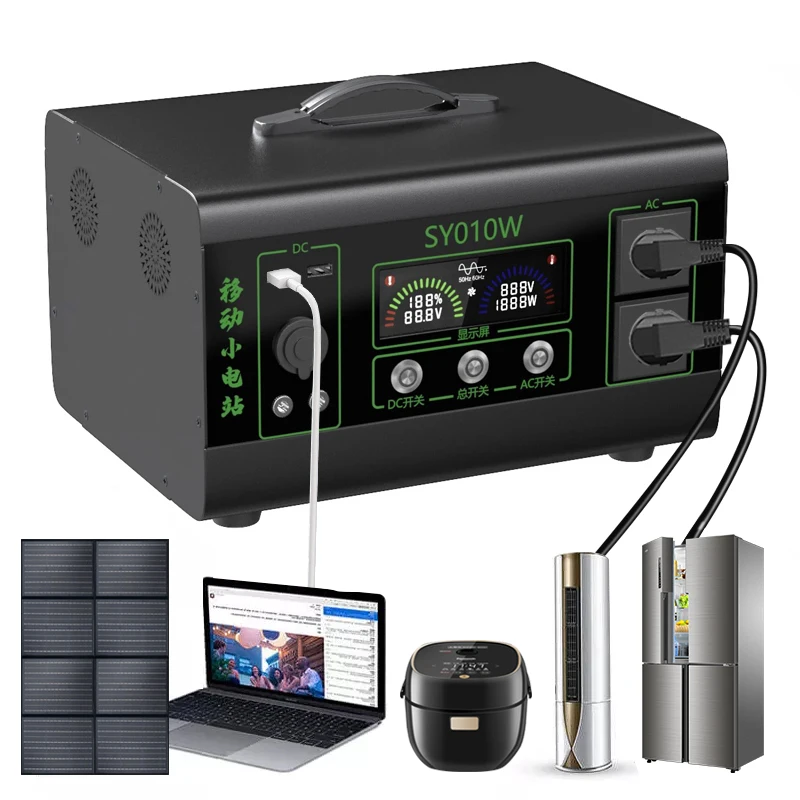 Battery Backup Outdoor Power Supply 2000W Pure Sine Wave LIFEPO4 Lithium Battery AC Outlet Power Station for Camping CPAP