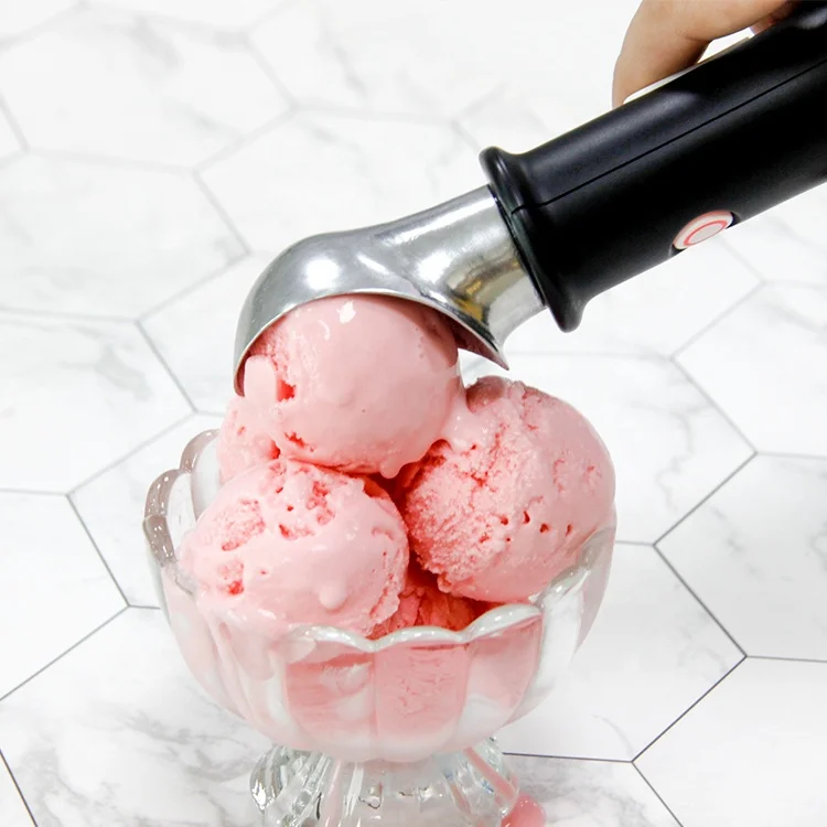 Kitchen Gadgets Rechargeable Electrically Antifreeze Electronic Heated Ice Cream Dig Ball Scoop Non Stick