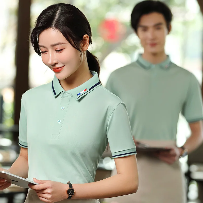 OEM Custom Supermarket Construction Work Clothes Factory Unisex Company Staff Uniform Polo Shirt Manufacturer