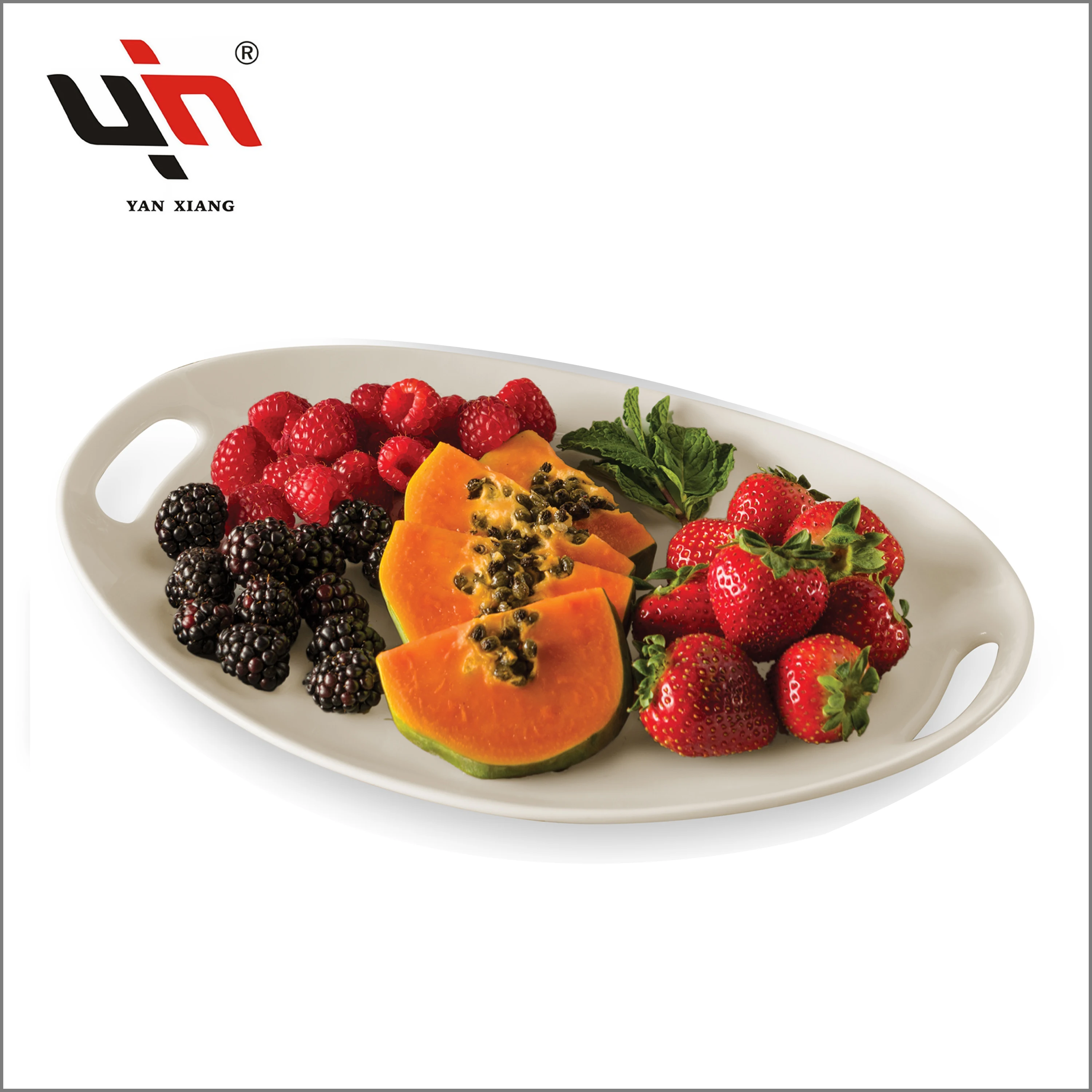 Custom Printed Porcelain Oval Plate Ceramic Buffet Dish Serving Dishes Platters Set For Catering Restaurant