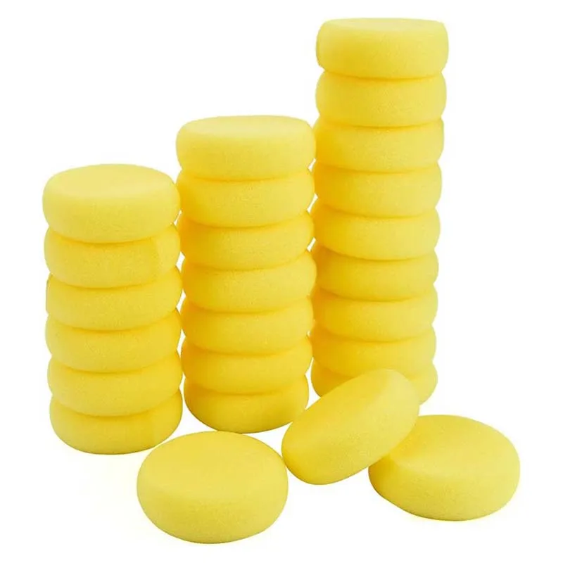 LISI Yellow Round Painting Sponges Watercolor Synthetic Sponges Artist Sponges For Painting, Ceramics, Pottery, Watercolor