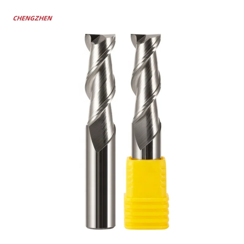 Factory Sales High Quality Solid Carbide HRC 56 2 Flute Flat Bottom End Mills Aluminium Processing Milling Cutter For CNC