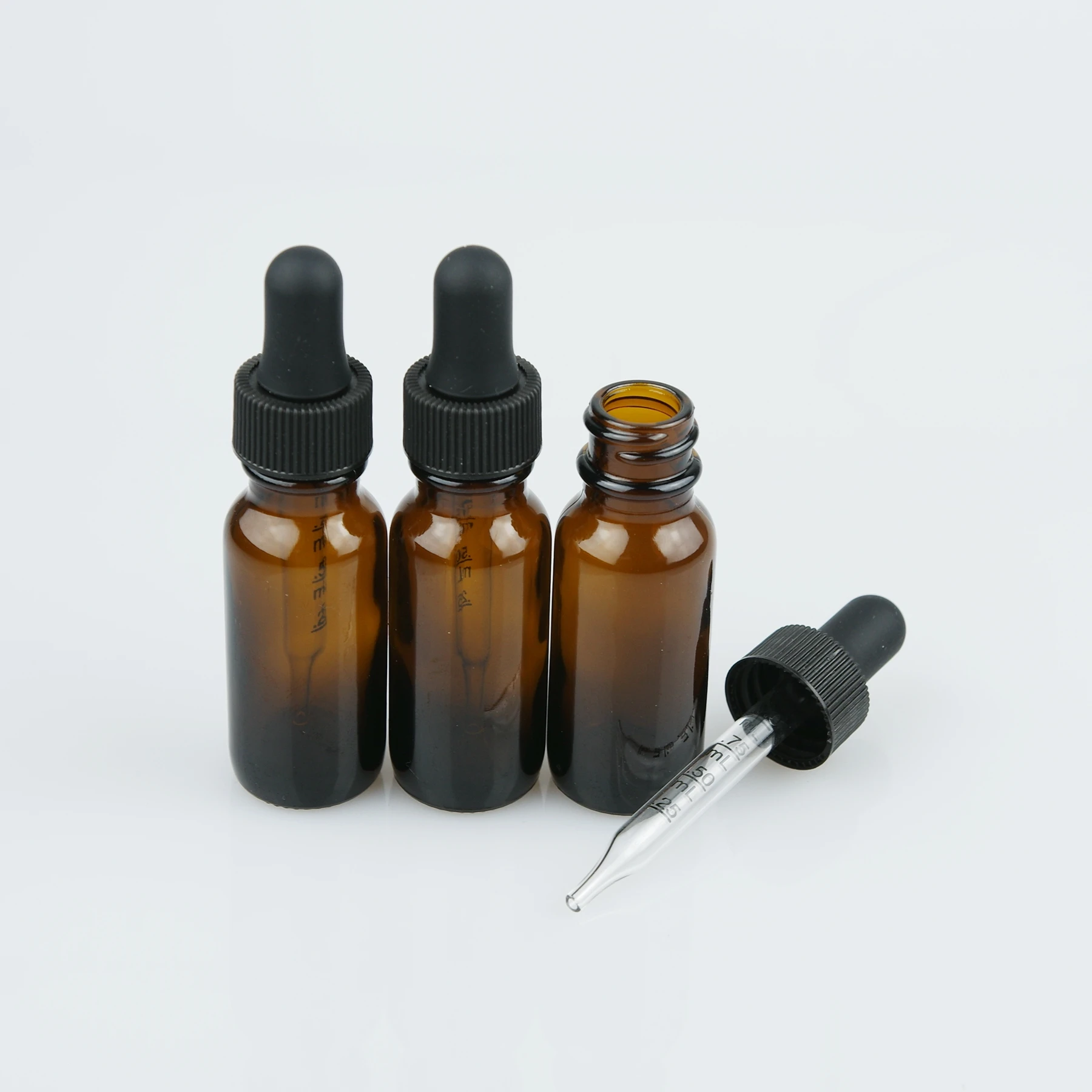 Wholesale neck size 18/415 black plastic dropper cap CAR for 1/2oz Boston esential oil bottle