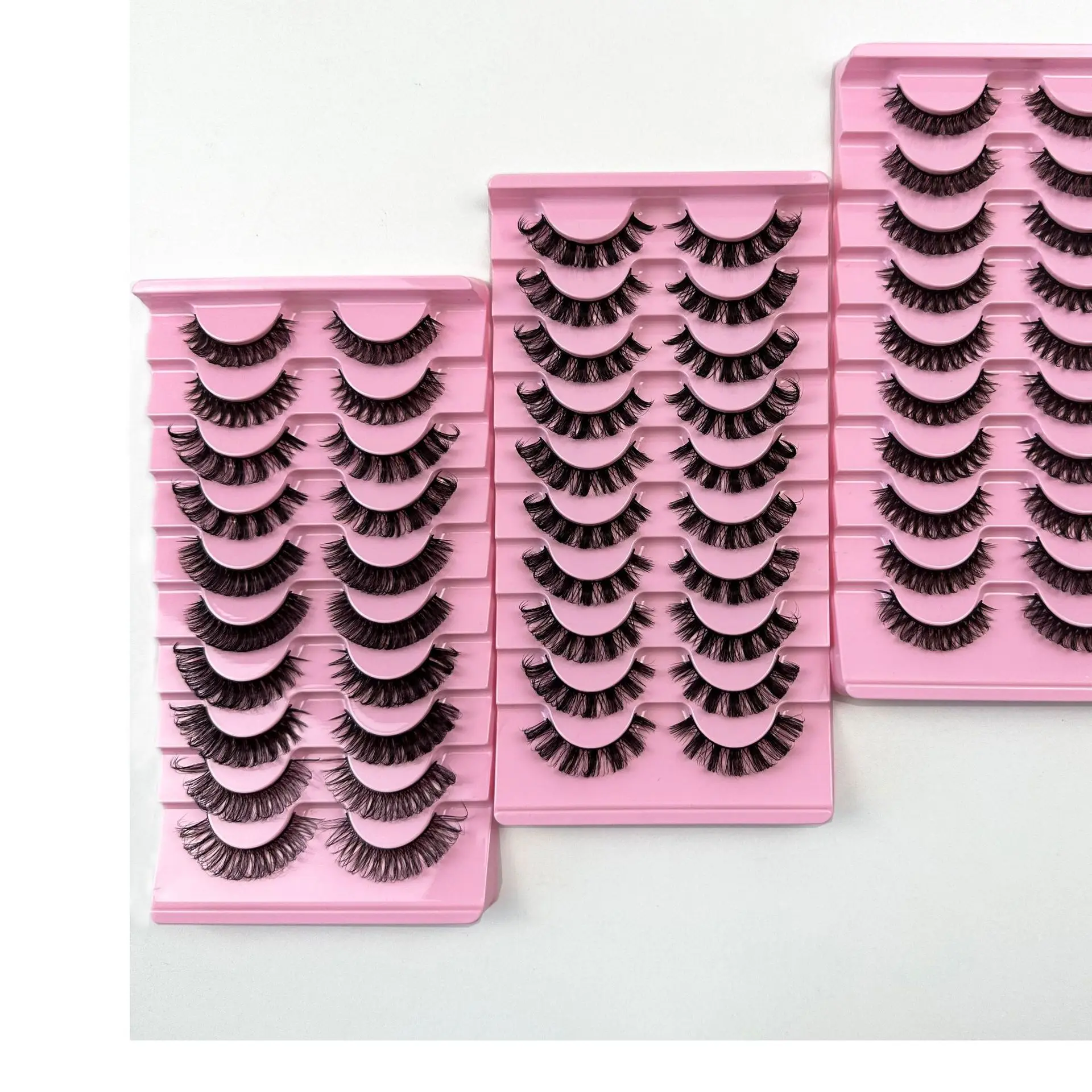 Applicator Eyelashes Manufacturers Magnetic Segment Curler Container Wholesale Human Hair Self-adhesive False Eyelashes