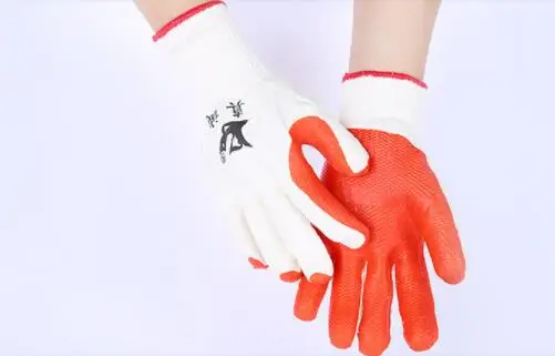 High-quality Elastic Wear Resistant Thickened Anti-skid Anti Cutting and  Latex Dipping Film labor Protection Safety Gloves