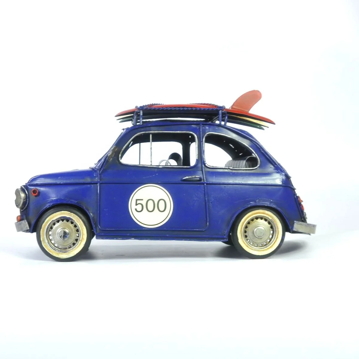 Handmade Vintage Miniature Car Model Iron Metal Crafts for Home Office Decor Welding Technique for Bar Pub Furnishing or Gift