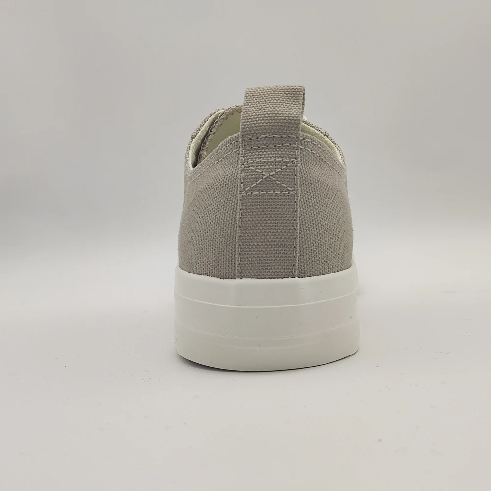 Wholesale Classic Lace Up Customized Men Casual Walking Casual Grey Canvas Shoes For Men New Style
