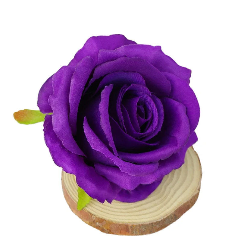 RSH wedding decoration silk roses head vintages colour 9cm diameter wool fabric artificial rose head