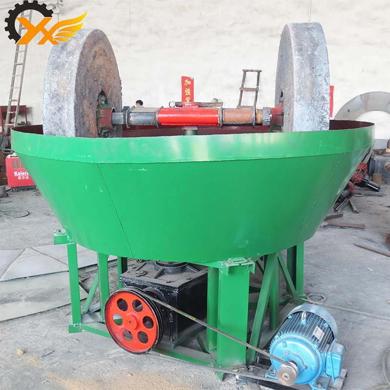 Widely Used Gold Ore Grinding Machine Gold Extraction Double Rollers Grinding 1200 Wet Pan Mill For Gold