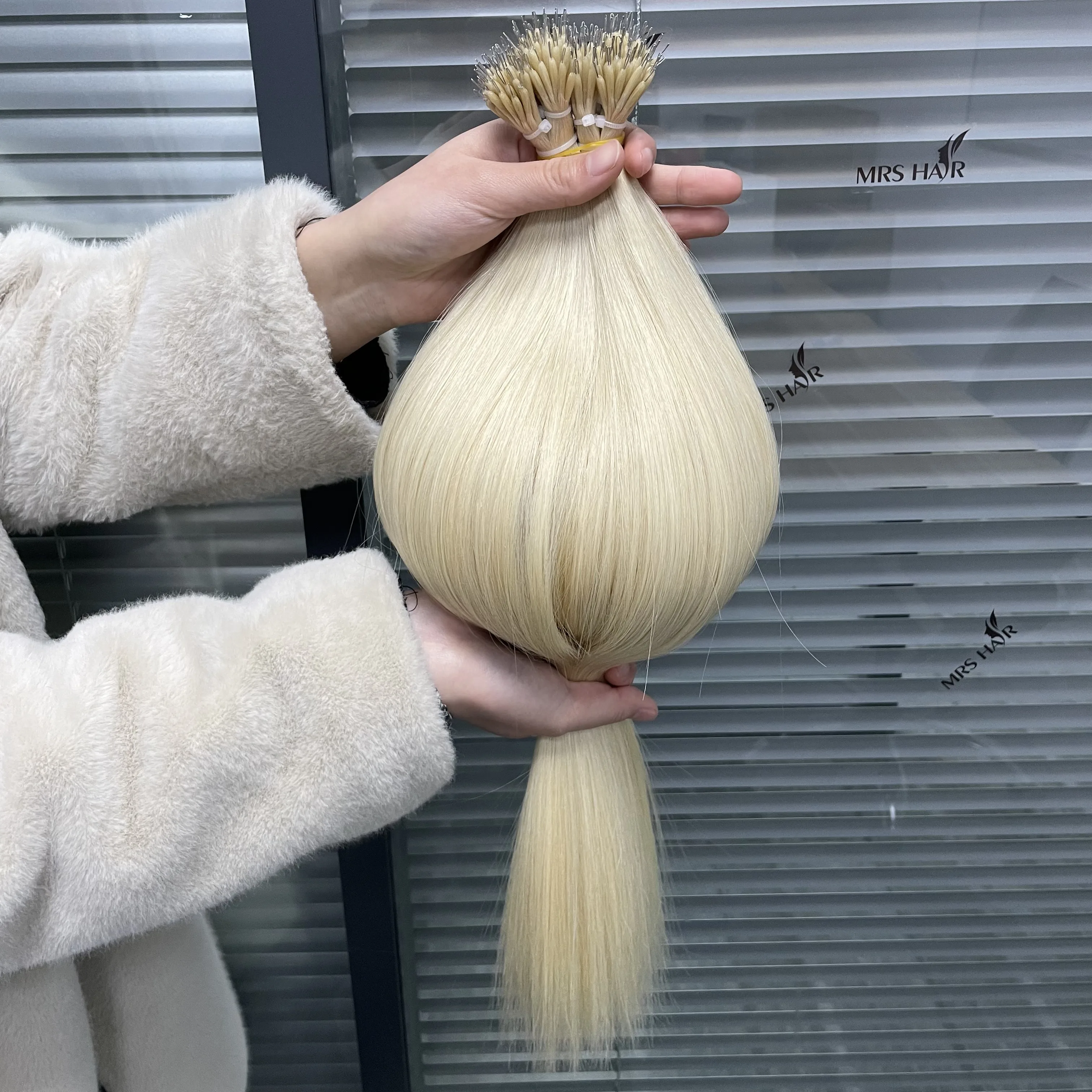 Wholesale Nano Ring Human Hair Extensions Silicon 100% Russian  Nano Ring Double Drawn Remy Human Hair Extension For Nano Ring