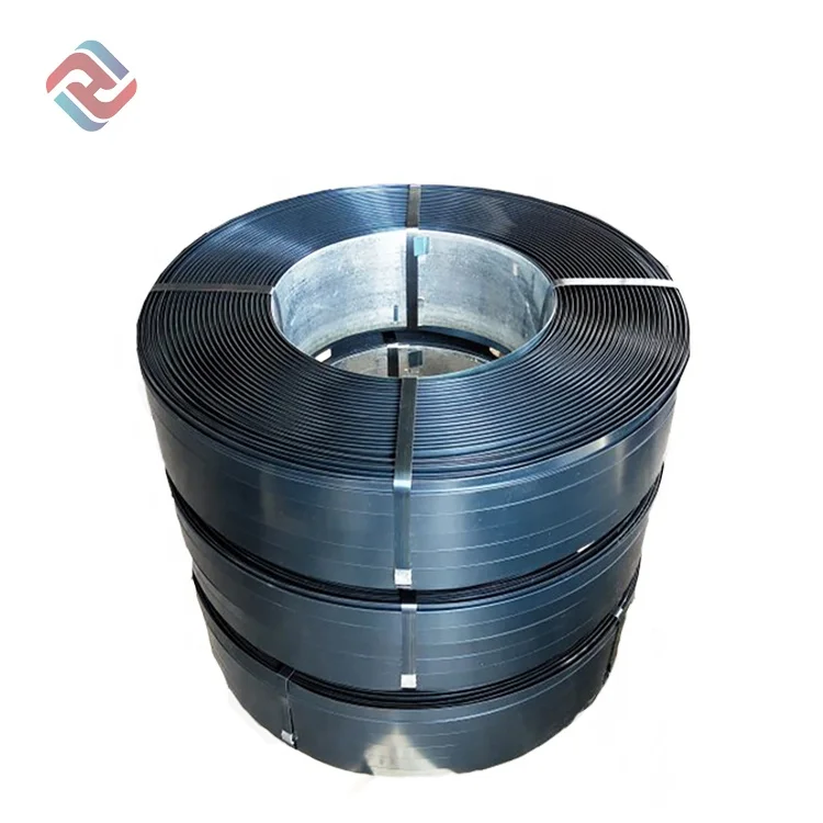 Factory Direct Cheap Price Plain 0.6mm*19mm steel strappingstrip blue metal strip cold rolled steel strip q235b