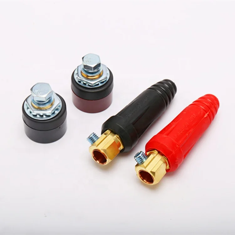 Red and Black Euro Type Welding Cable Socket DKJ35-50