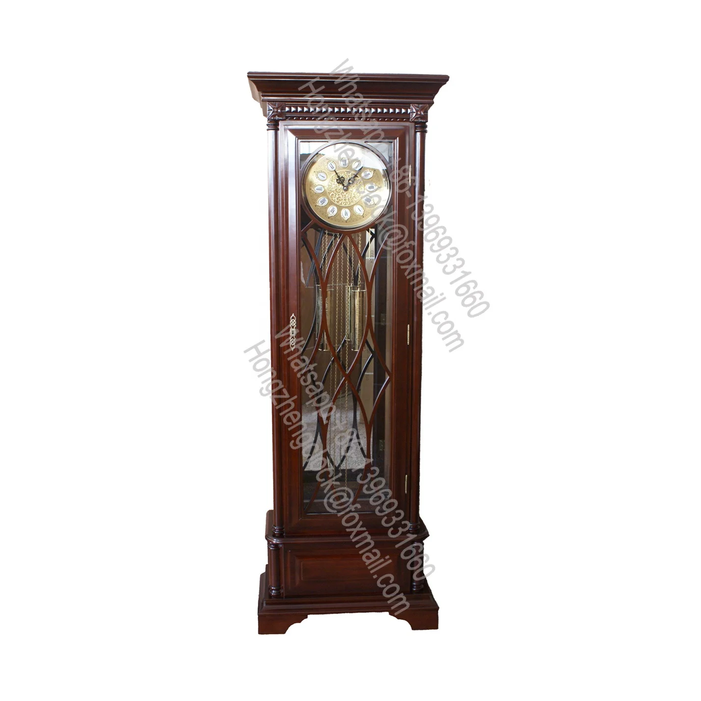 Traditional timepiece distressed antique Heirloom Record Document to ensure quality authenticity Wooden Floor Grandfather clock