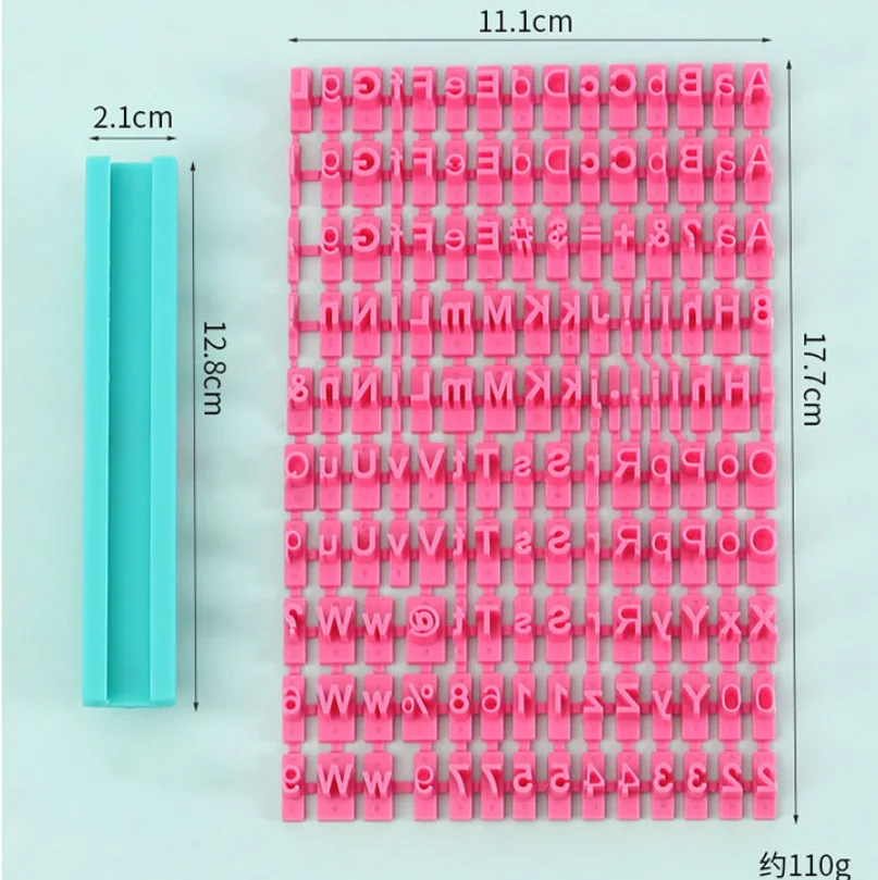 Алфавит в нижнем футляре для печенья резак помадки штамп пластиковый тиснитель формы торта форма