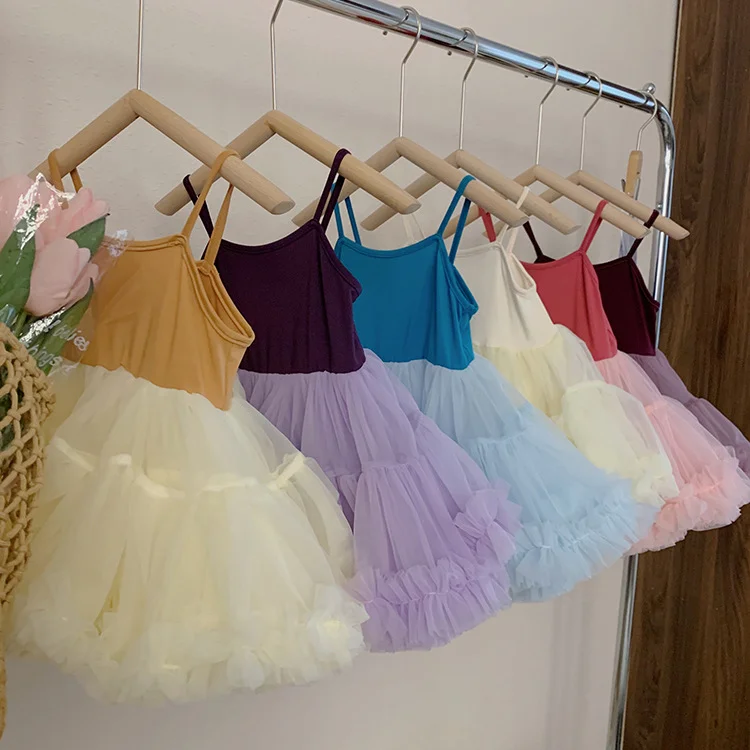Summer Cute Girls Casual Princess Children Dresses Kids Sleeveless Tutu Dress Clothes Kids Party  Dress Tutu Costume