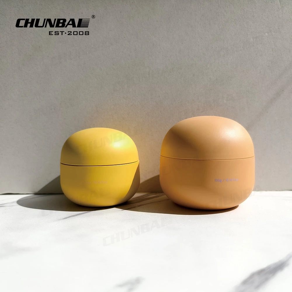 custom biodegradable empty moisturizer jar packaging plastic with screw cap