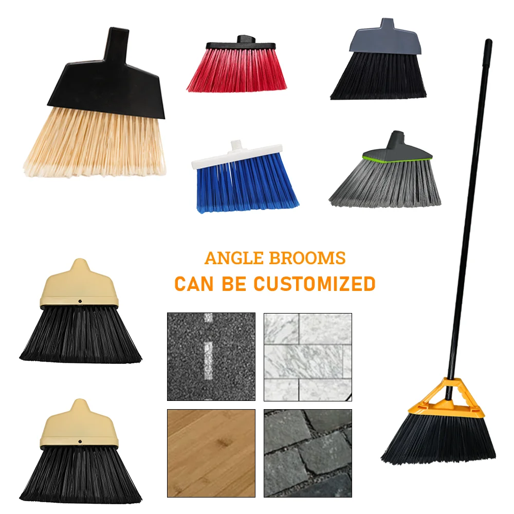 High Quality custom angle broom cheap brooms hair long broom