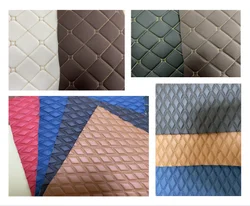 Low price wholesale Auto Carpet Raw Material pvc artificial leather Customized Color Car Mat Material Leather