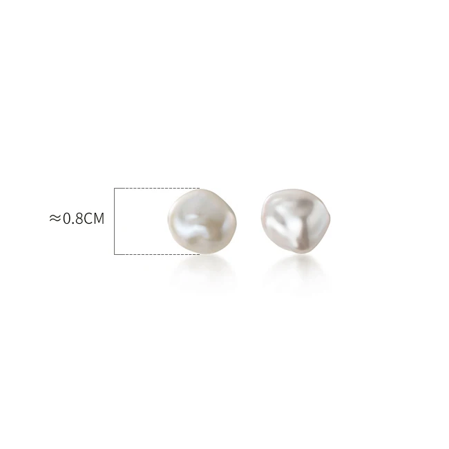 Minimalist Jewelry 925 Silver Freshwater Pearl Stud Earrings for Women
