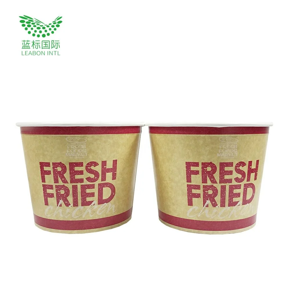 Comfortable and User, Friendly Design 1000ml KFC fried chicken bucket with PP lid