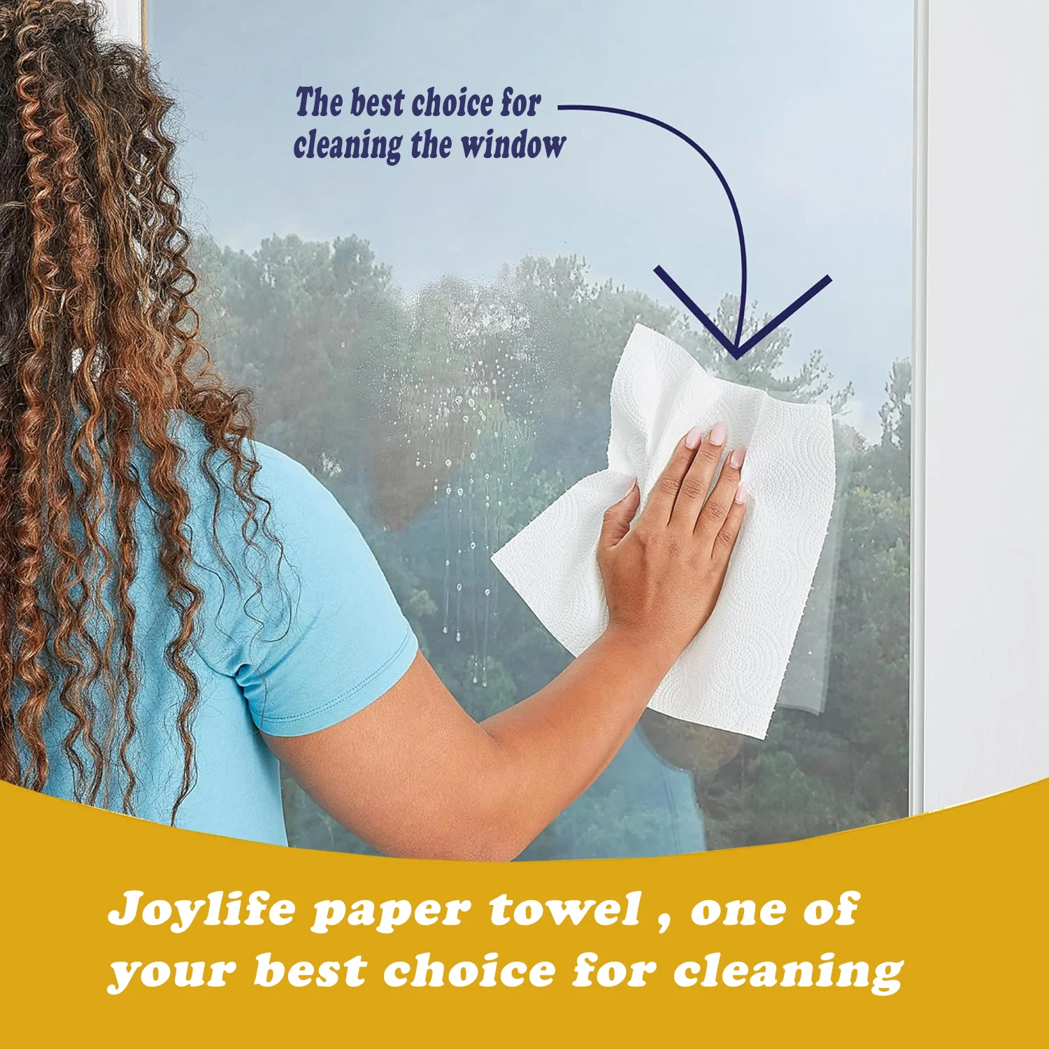 Absorbent 2-Ply Virgin Kitchen Paper Towel Rolls Soft Toilet Tissue for Household Water and Oil Cleaning