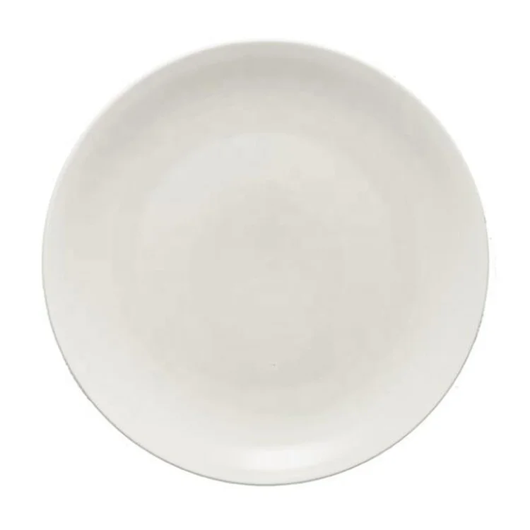 
eco ware white porcelain shallow plates 