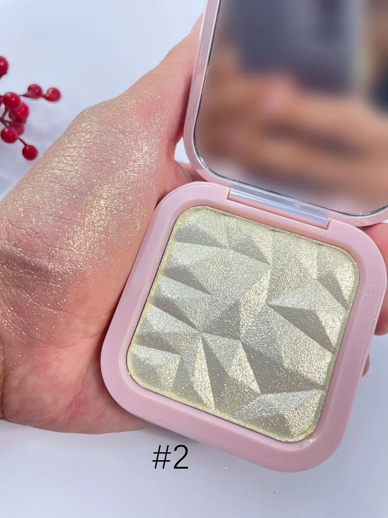 Custom logo 8 colors vegan high pigmented highlighter face pressed contour powder private label highlighter makeup palette