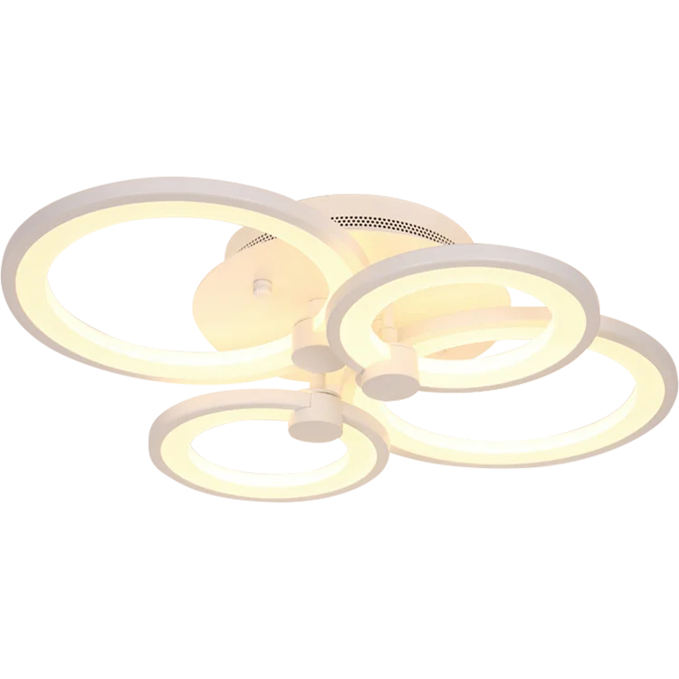 G086-4 современный потолочный светильник Светодиодная кольцевая потолочная лампа с многослойным покрытием мульти кольцо белая акриловая гостиная