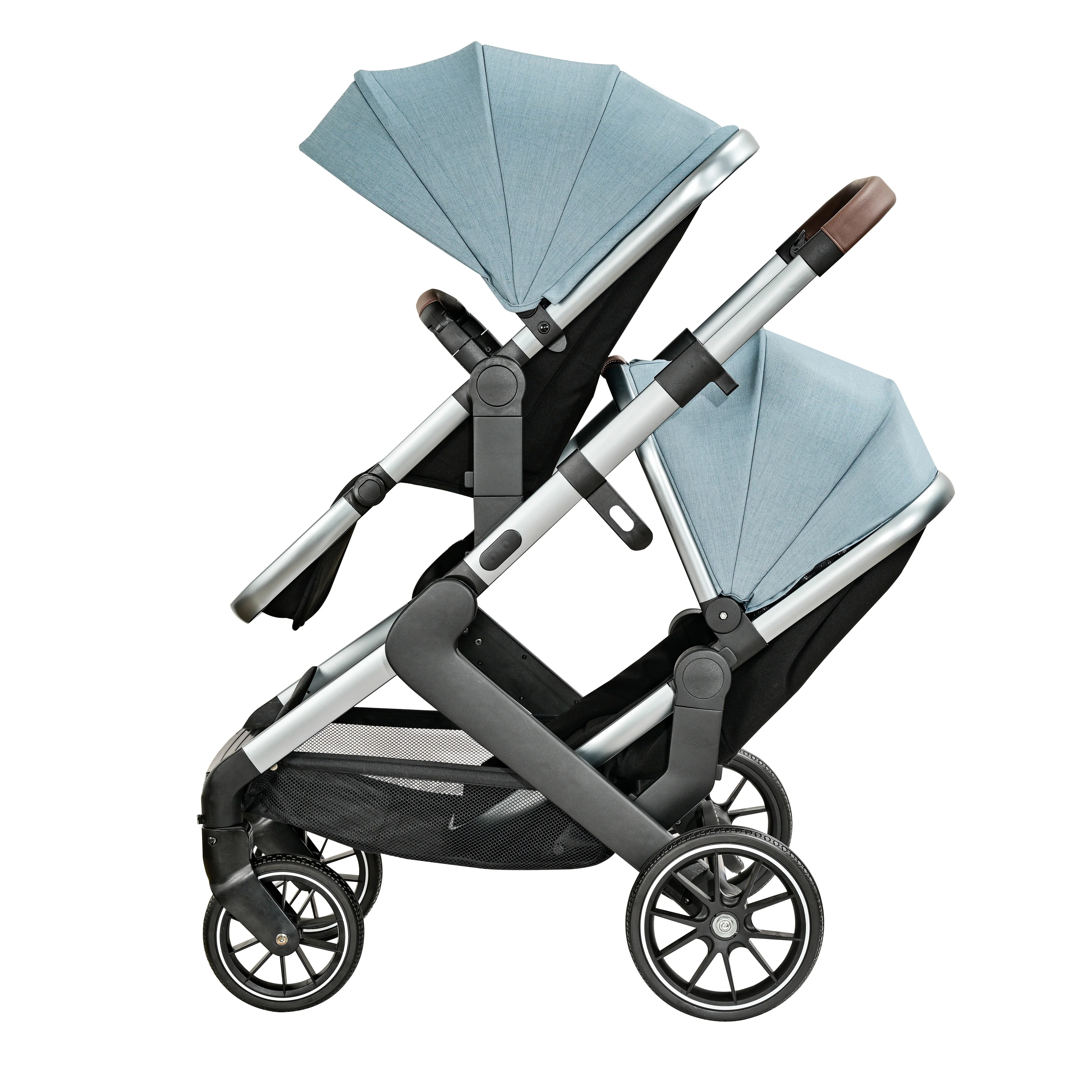luxury stroller for twins twin baby stroller for 0-3 years double seats lightweight foldable twin stroller