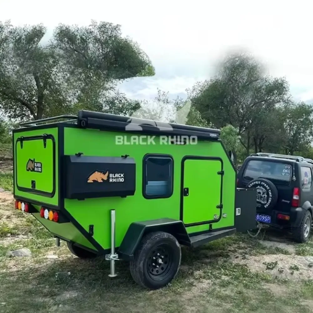 Small Rv Camping Trailer Oem Camper Caravan For Outdoor Enthusiasts Comes With Tent For Travel