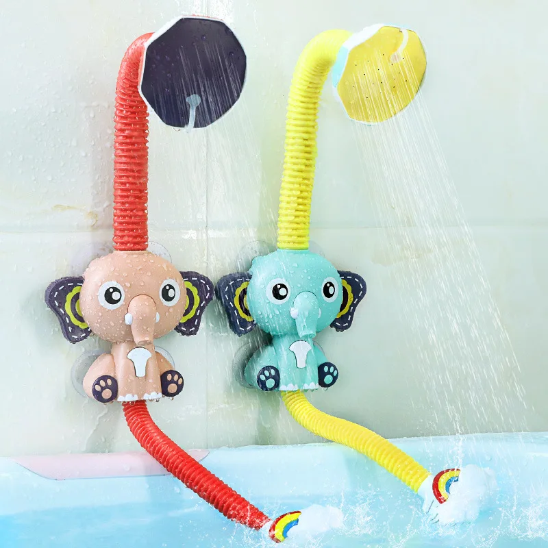 Hot Sale Electric Elephant Animal Sucker Children Bathtub Toys Electrical Shower Water Bath Toy