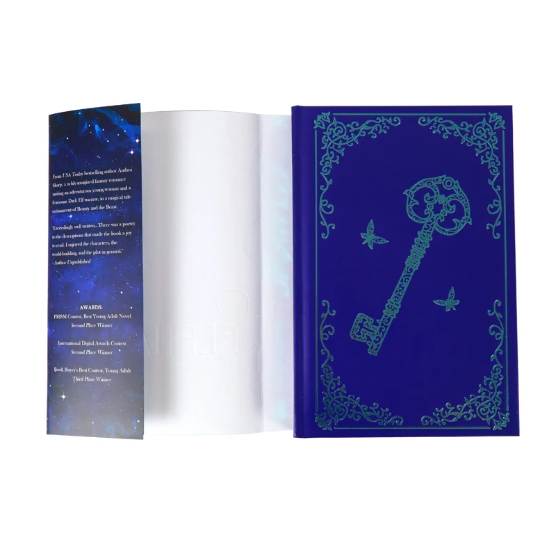 Custom Romance Novel with Full Color Illustration Pages Foil Hardcover Book Printing Sprayed Edges and Dust Jackets