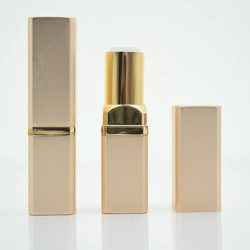 Square aluminum gold aluminum lipstick tube lipstick tube