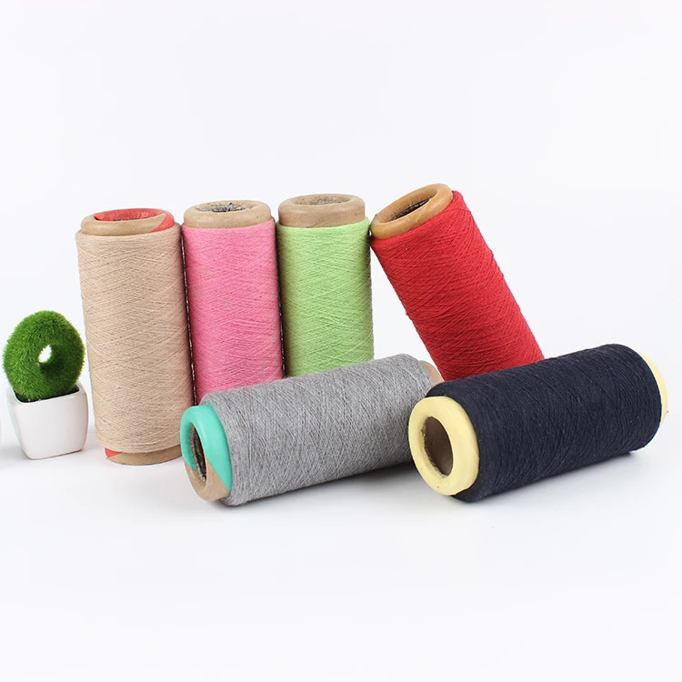Custom Colors Recycled Material Knitting Weaving Hand Knitting 100% Cotton Combed Yarn